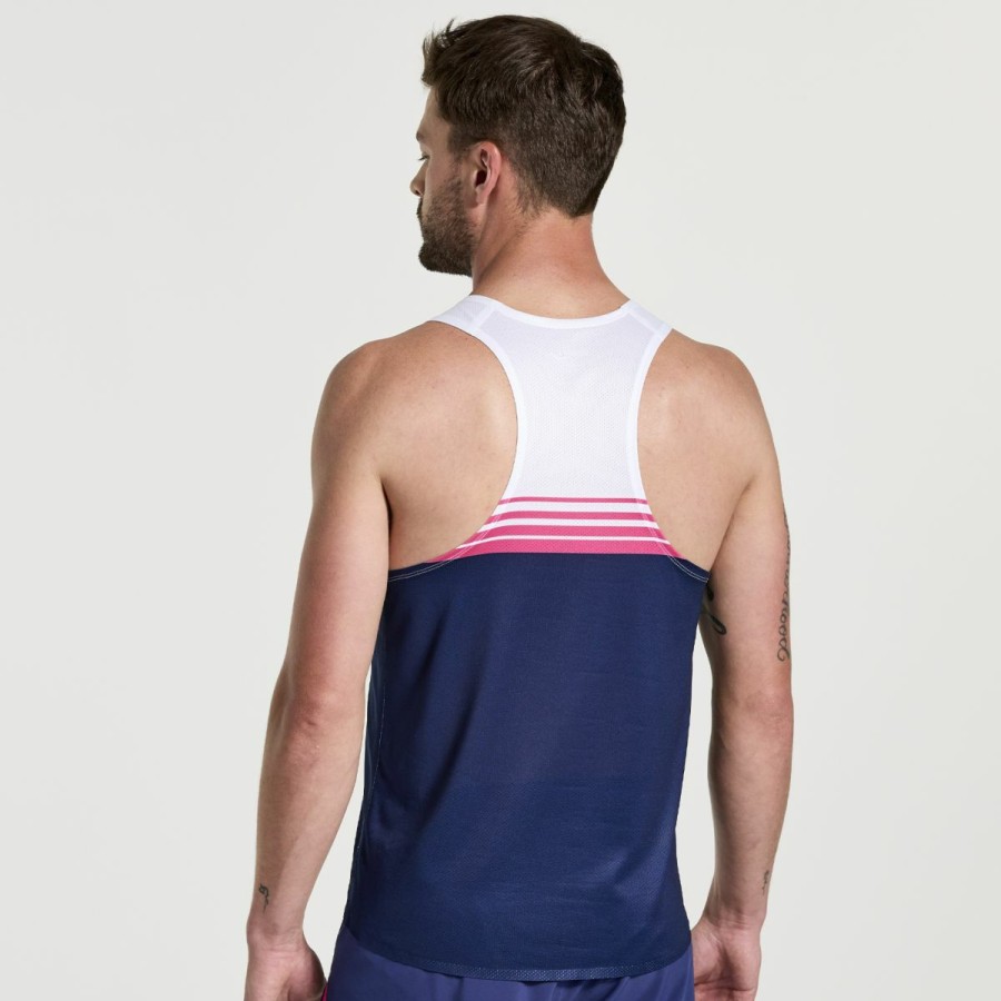 Tops * | Men'S Elite Singlet Saucony Less Expensive