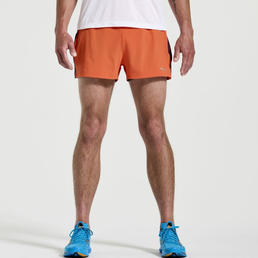 Bottoms * | Men'S Outpace 3 Short Saucony Fire Sale