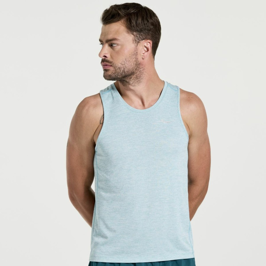 Tops * | Men'S Stopwatch Singlet Saucony Official