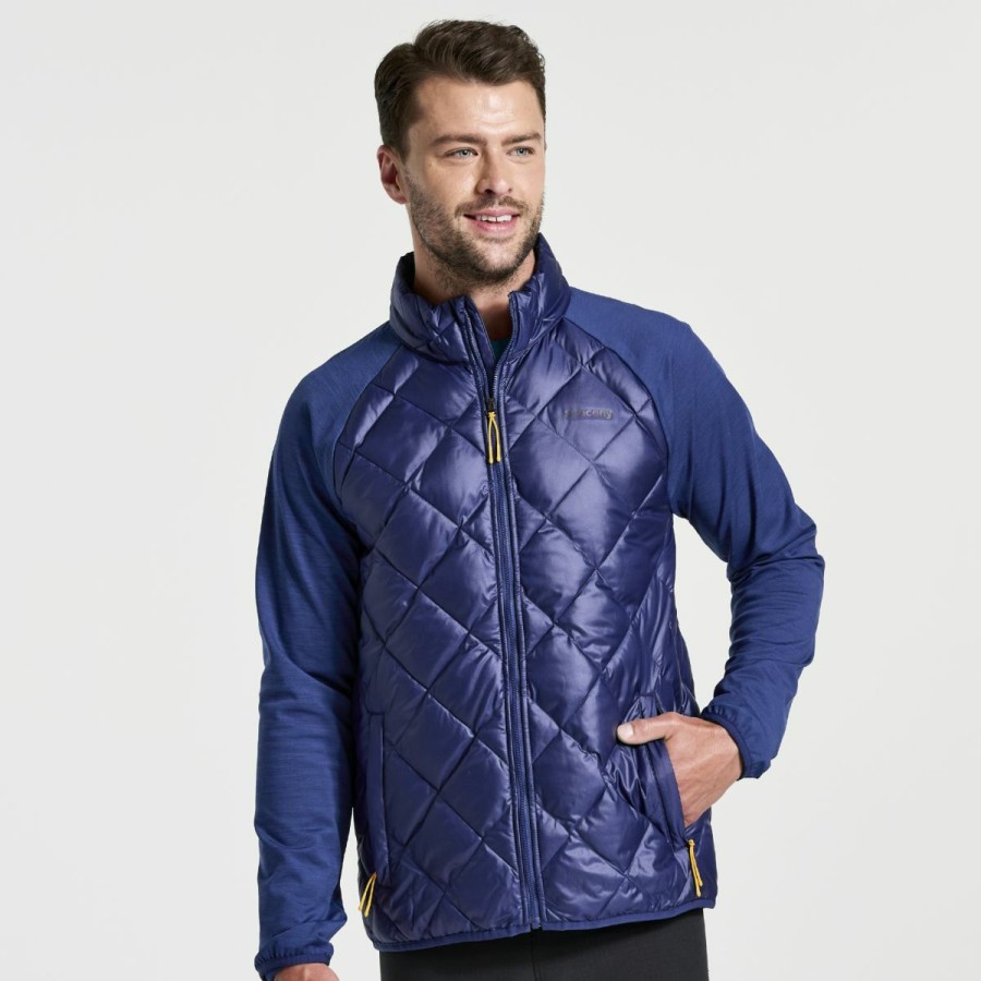 Jackets * | Men'S Boulder Oysterpuff Jacket Saucony Top Sell