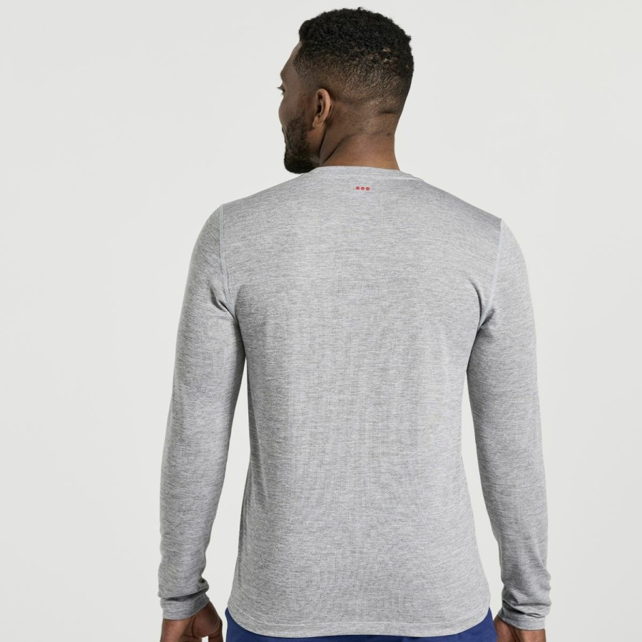 Tops * | Men'S Stopwatch Long Sleeve Saucony Best Price