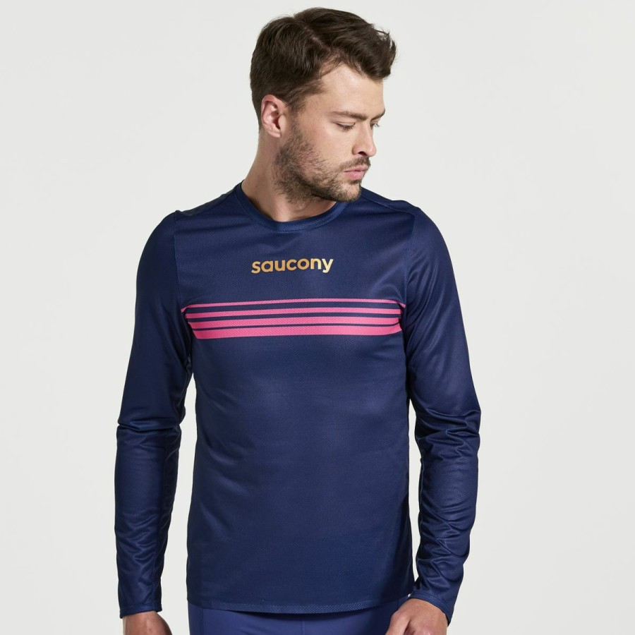 Tops * | Men'S Elite Long Sleeve Saucony Store