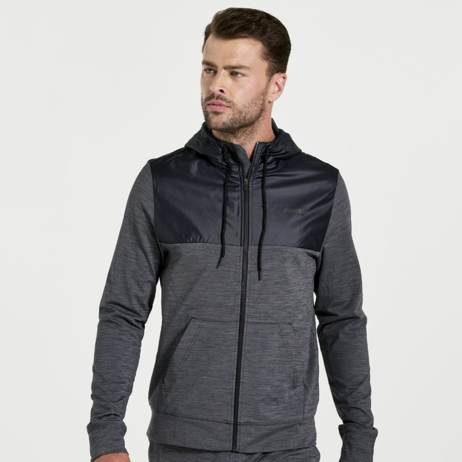 Jackets * | Men'S Solstice Zip Hoody Saucony Cheap