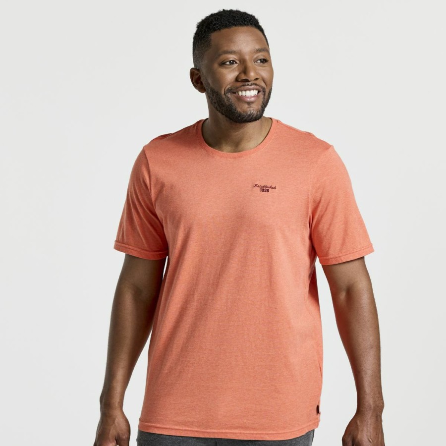 Tops * | Men'S Rested T-Shirt Saucony Less Expensive