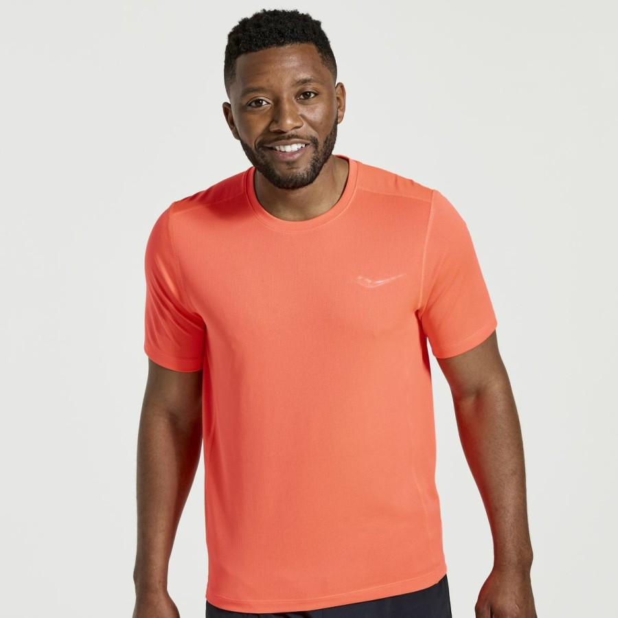 Tops * | Men'S Stopwatch Short Sleeve Saucony Less Expensive