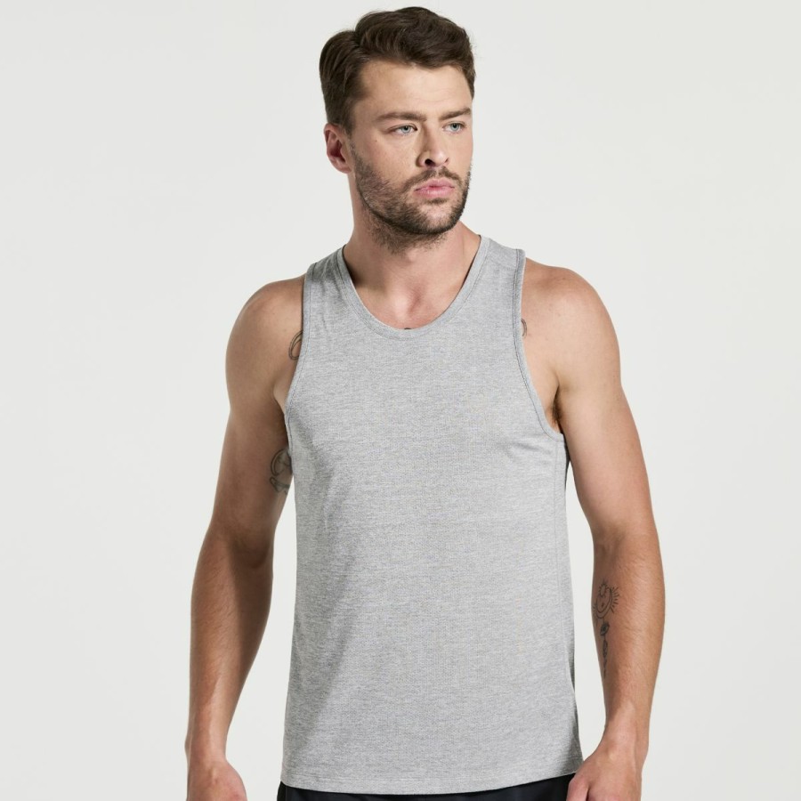 Tops * | Men'S Stopwatch Singlet Saucony Official