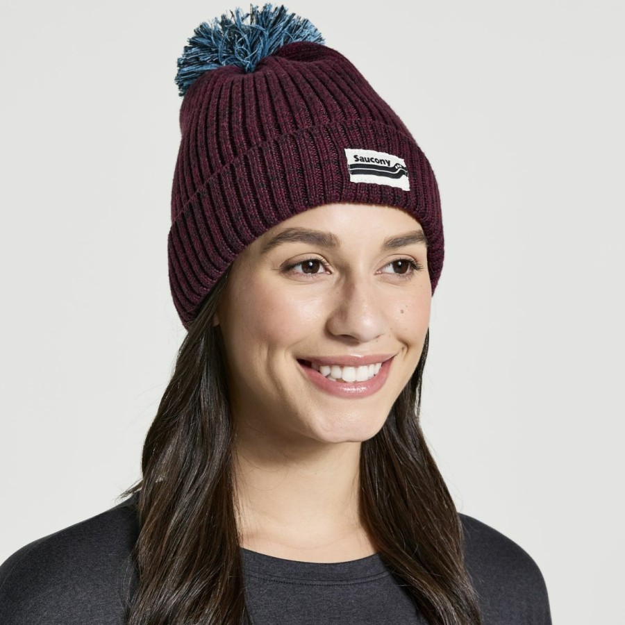 Accessories * | Rested Pom Beanie Saucony Featured