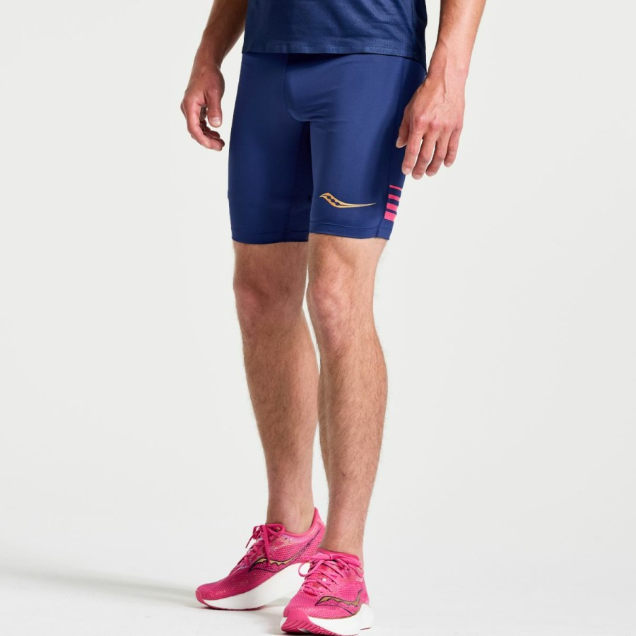 Bottoms * | Men'S Elite Tight Short Saucony Discount Store