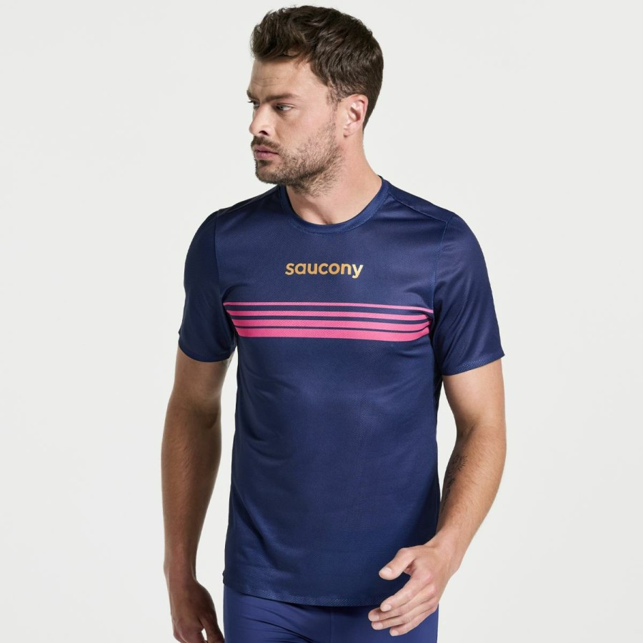 Tops * | Men'S Elite Short Sleeve Saucony Store