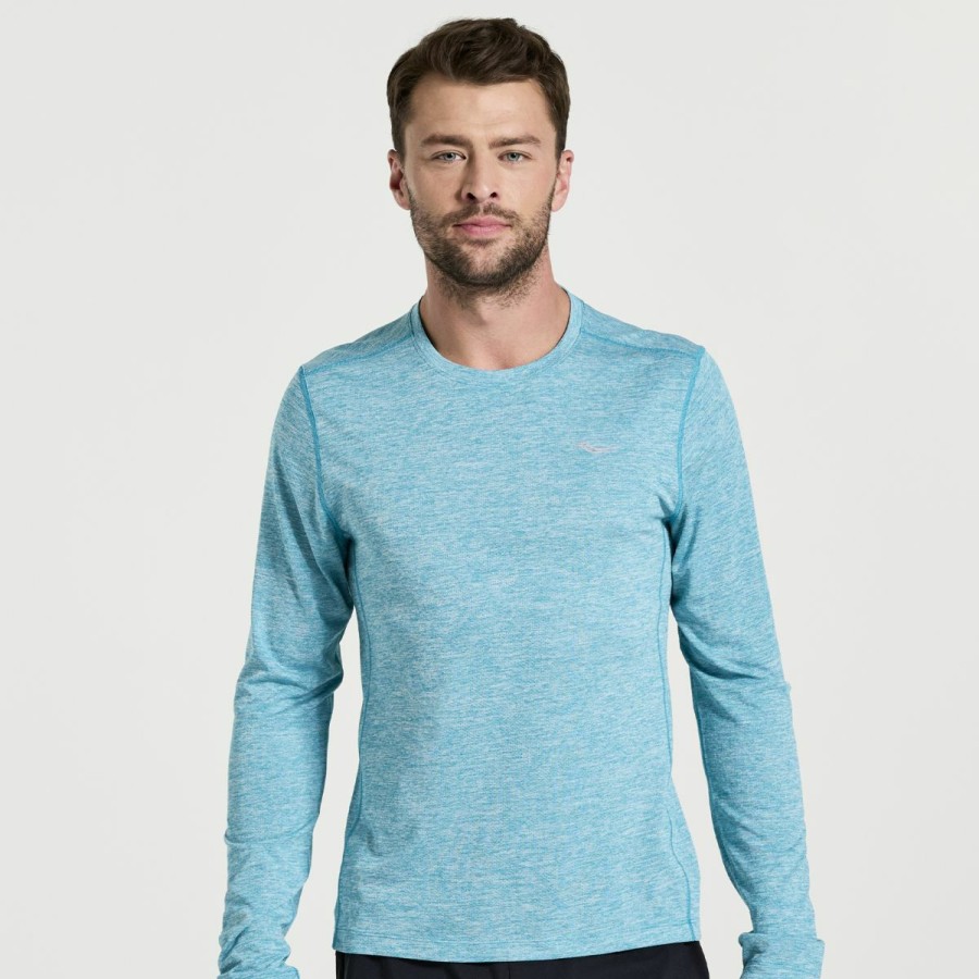 Tops * | Men'S Stopwatch Long Sleeve Saucony Top Selling