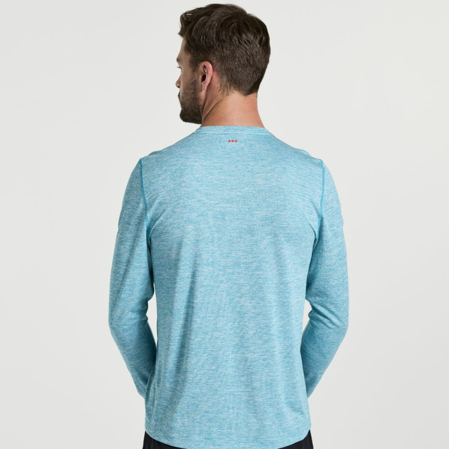 Tops * | Men'S Stopwatch Long Sleeve Saucony Top Selling