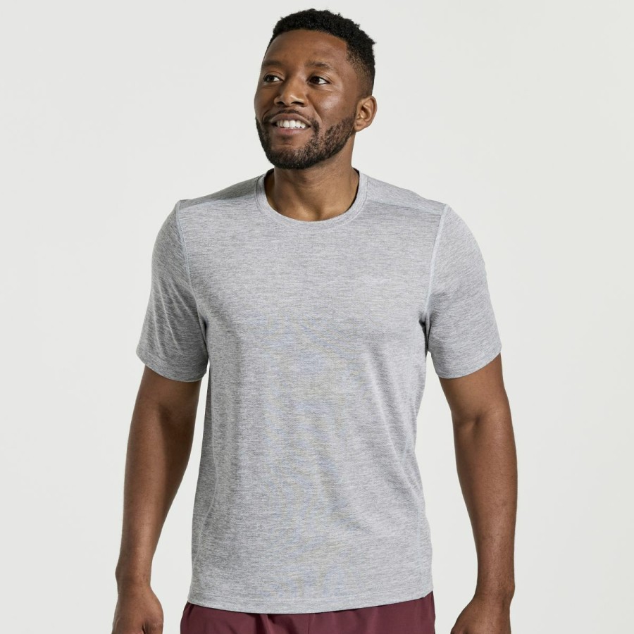 Tops * | Men'S Stopwatch Short Sleeve Saucony Online Discount