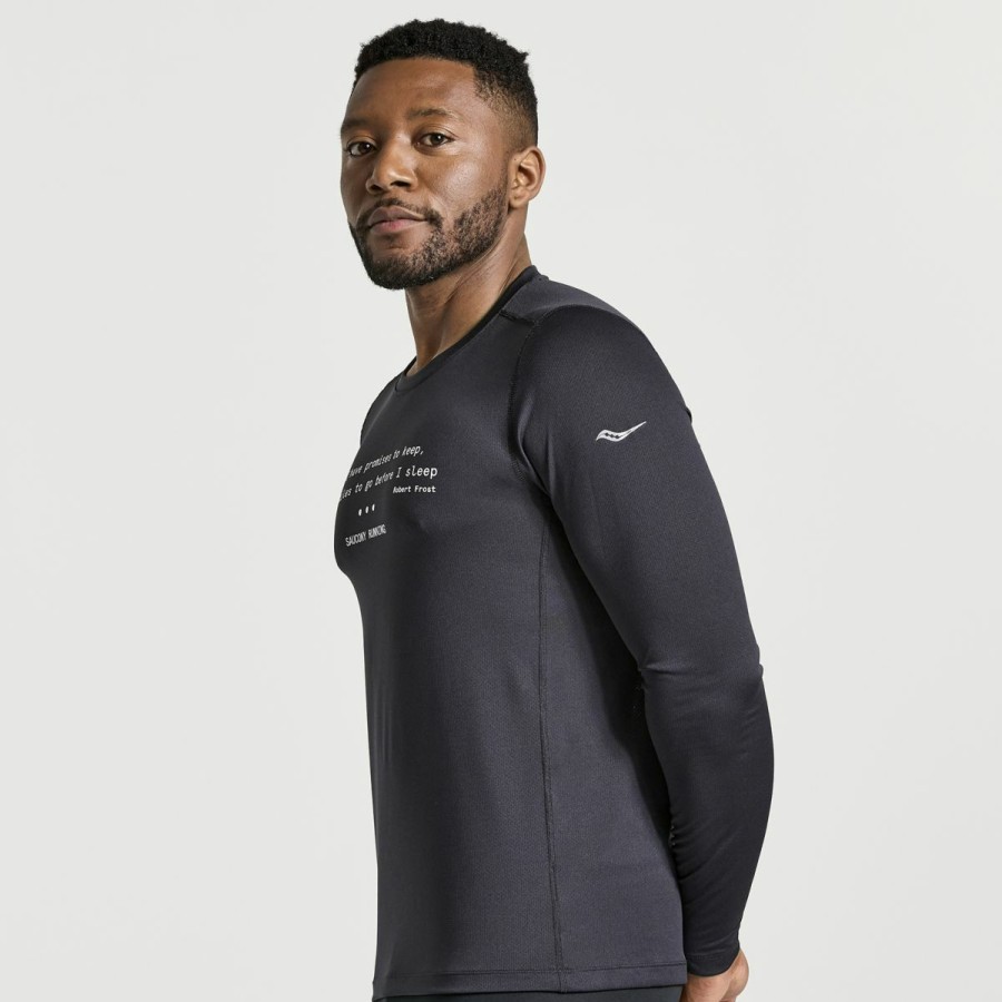 Tops * | Men'S Stopwatch Graphic Long Sleeve Saucony Featured