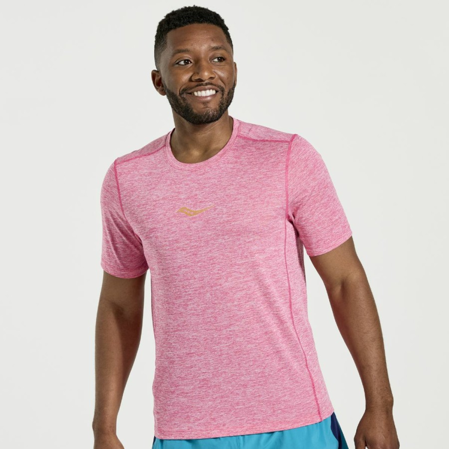 Tops * | Men'S Stopwatch Short Sleeve Saucony Less Expensive