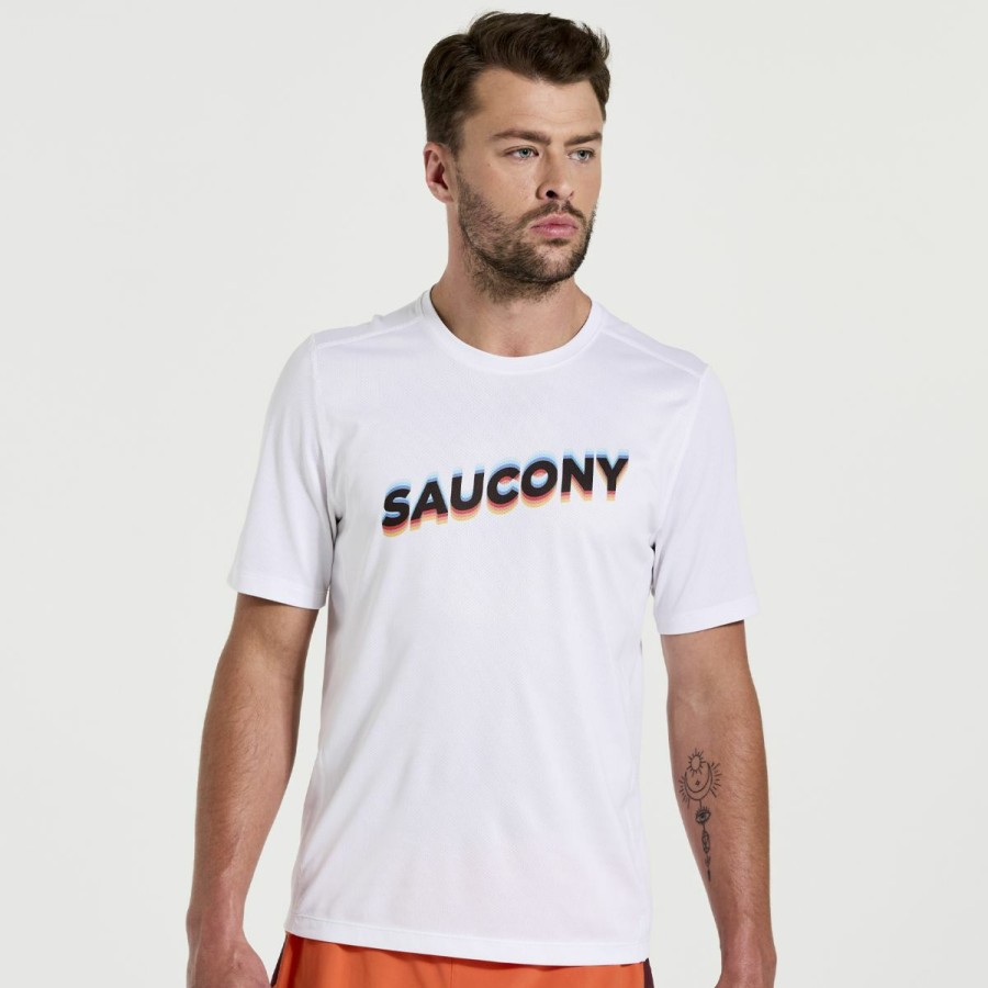 Tops * | Men'S Stopwatch Graphic Short Sleeve Saucony Best Quality