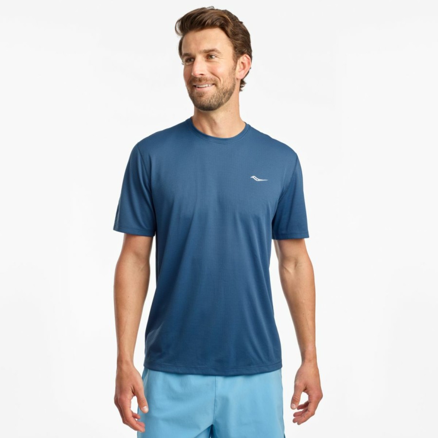 Tops * | Men'S Stopwatch Short Sleeve Saucony Discount Store