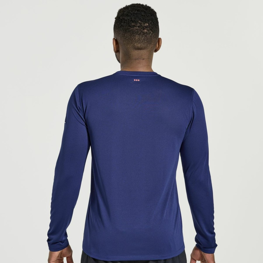 Tops * | Men'S Stopwatch Graphic Long Sleeve Saucony Best Price